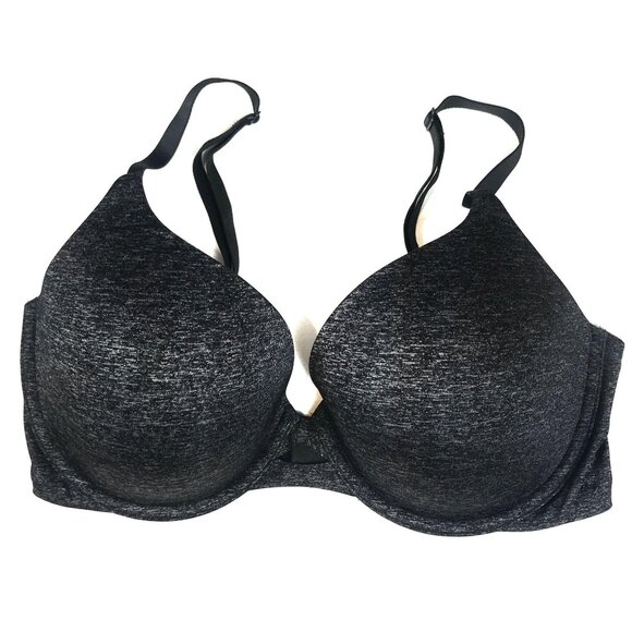 Victoria's Secret 34DD Perfect Shape Black Bra Lined Underwire Adjustable Straps - Picture 1 of 10